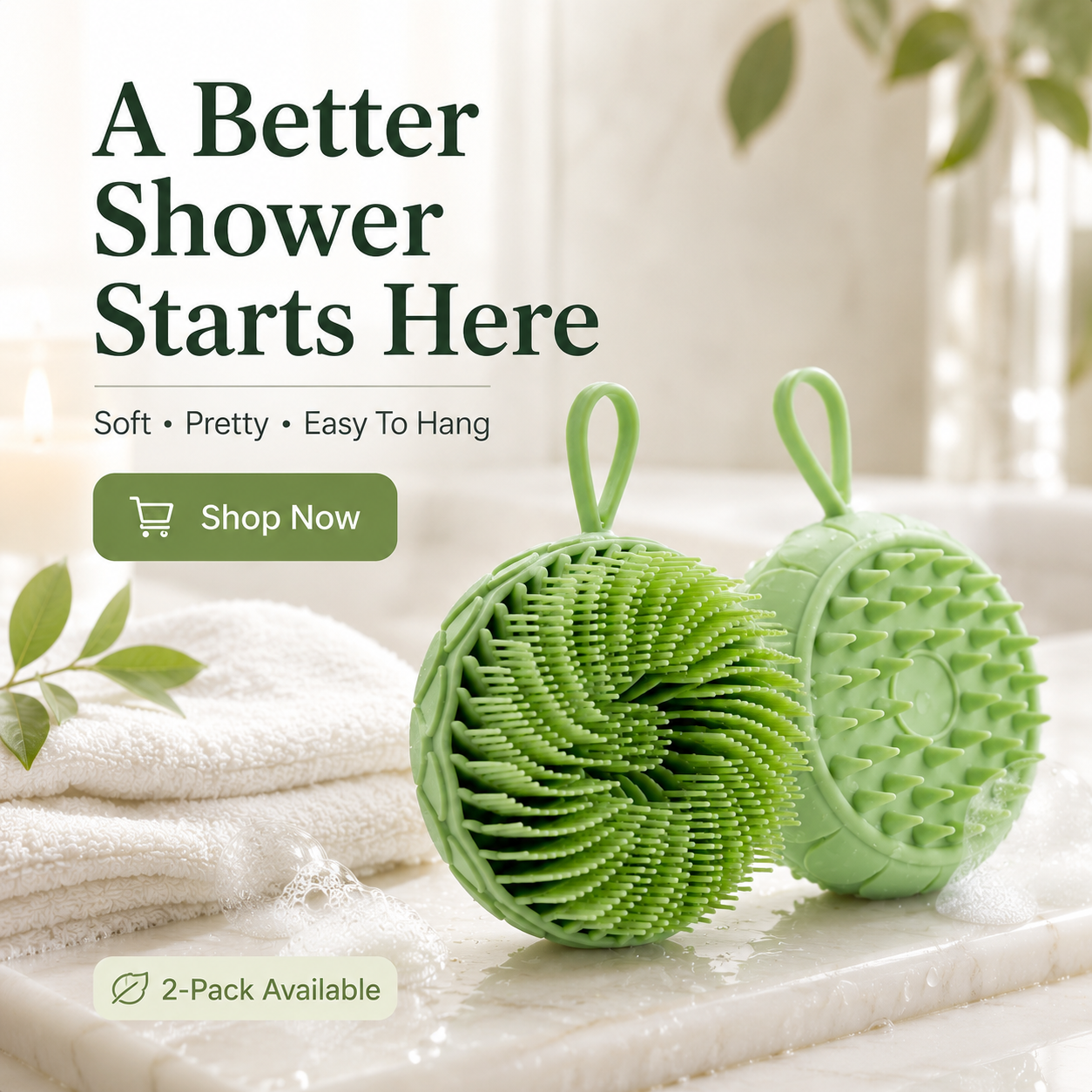 MCOIKY® Lotus Silicone Dual-Sided Bath Brush