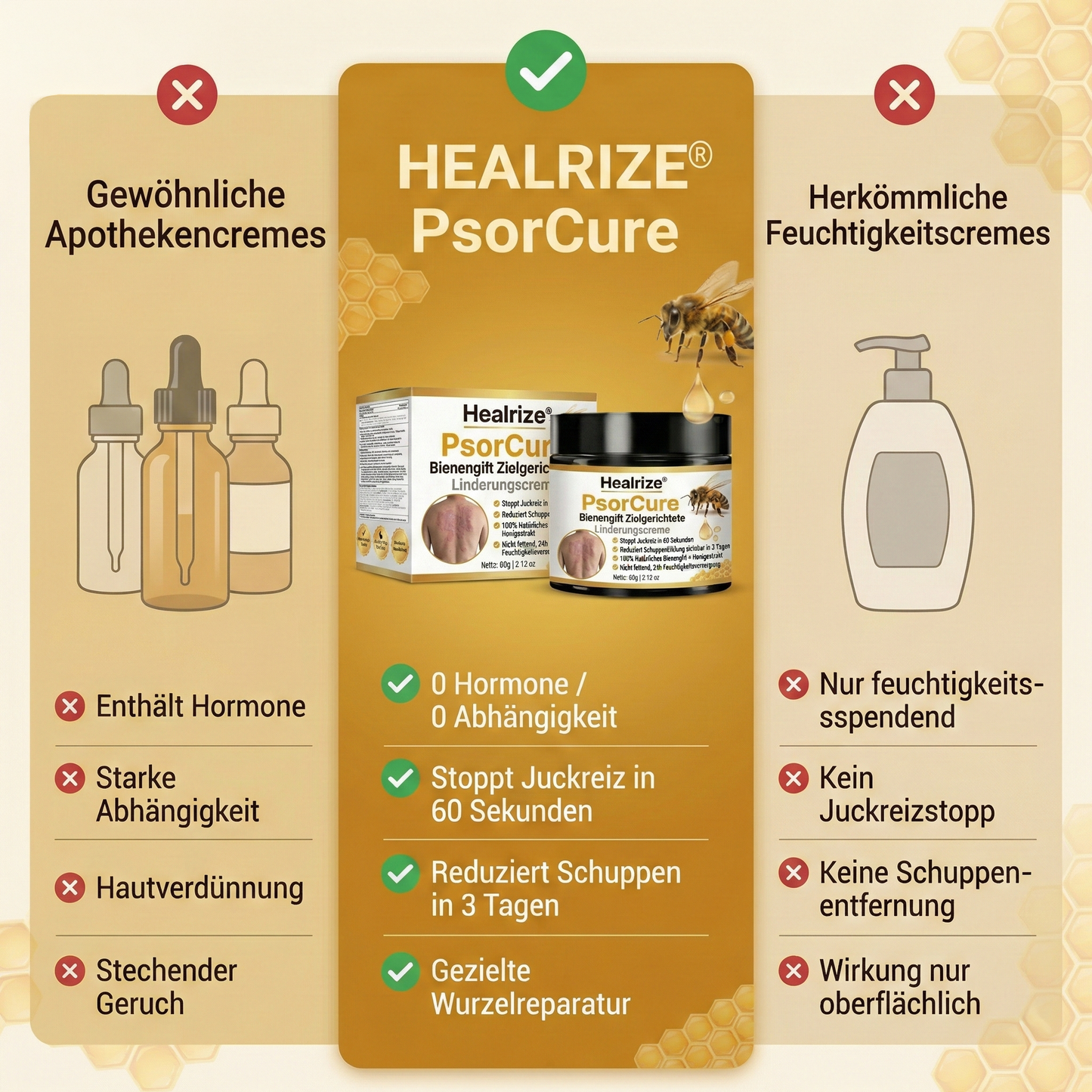 👨‍⚕️ 𝙈ä𝙧𝙯-𝘼𝙣𝙜𝙚𝙗𝙤𝙩  | Healrize® PsorCure Bienengift Zielgerichtete Linderungscreme✨