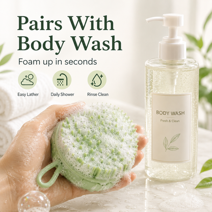 MCOIKY® Lotus Silicone Dual-Sided Bath Brush