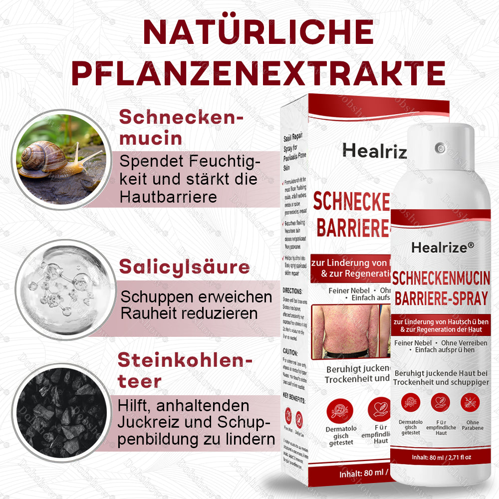 ⭐ Bestseller | Healrize® Schneckenmucin-Barriere-Spray zur Linderung von Hautschüben und zur Regeneration der Haut-𝘿𝙚𝙪𝙩𝙨𝙘𝙝𝙡𝙖𝙣𝙙𝙨 𝙉𝙧. 1 𝙨𝙥𝙧ü𝙝𝙗𝙖𝙧𝙚 𝘽𝙖𝙧𝙧𝙞𝙚𝙧𝙚-𝙋𝙛𝙡𝙚𝙜𝙚 𝙗𝙚𝙞 𝙋𝙨𝙤𝙧𝙞𝙖𝙨𝙞𝙨✨