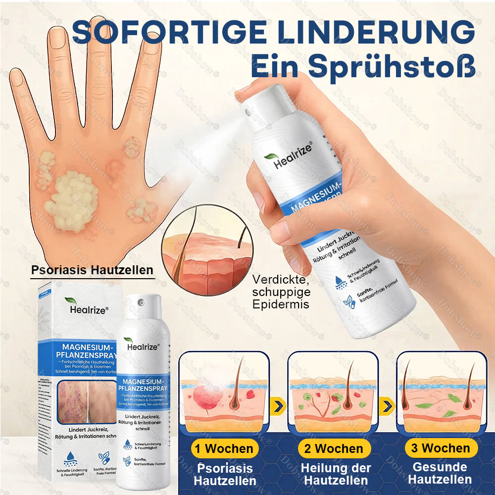 ✨DE 𝐎𝐟𝐟𝐢𝐜𝐢𝐚𝐥  𝐒𝐭𝐨𝐫𝐞 |Healrize® Magnesium-Pflanzenspray – Fortschrittliche Hautregeneration bei Schuppenflechte & Ekzemen | Schnelle Linderung, steroidfrei