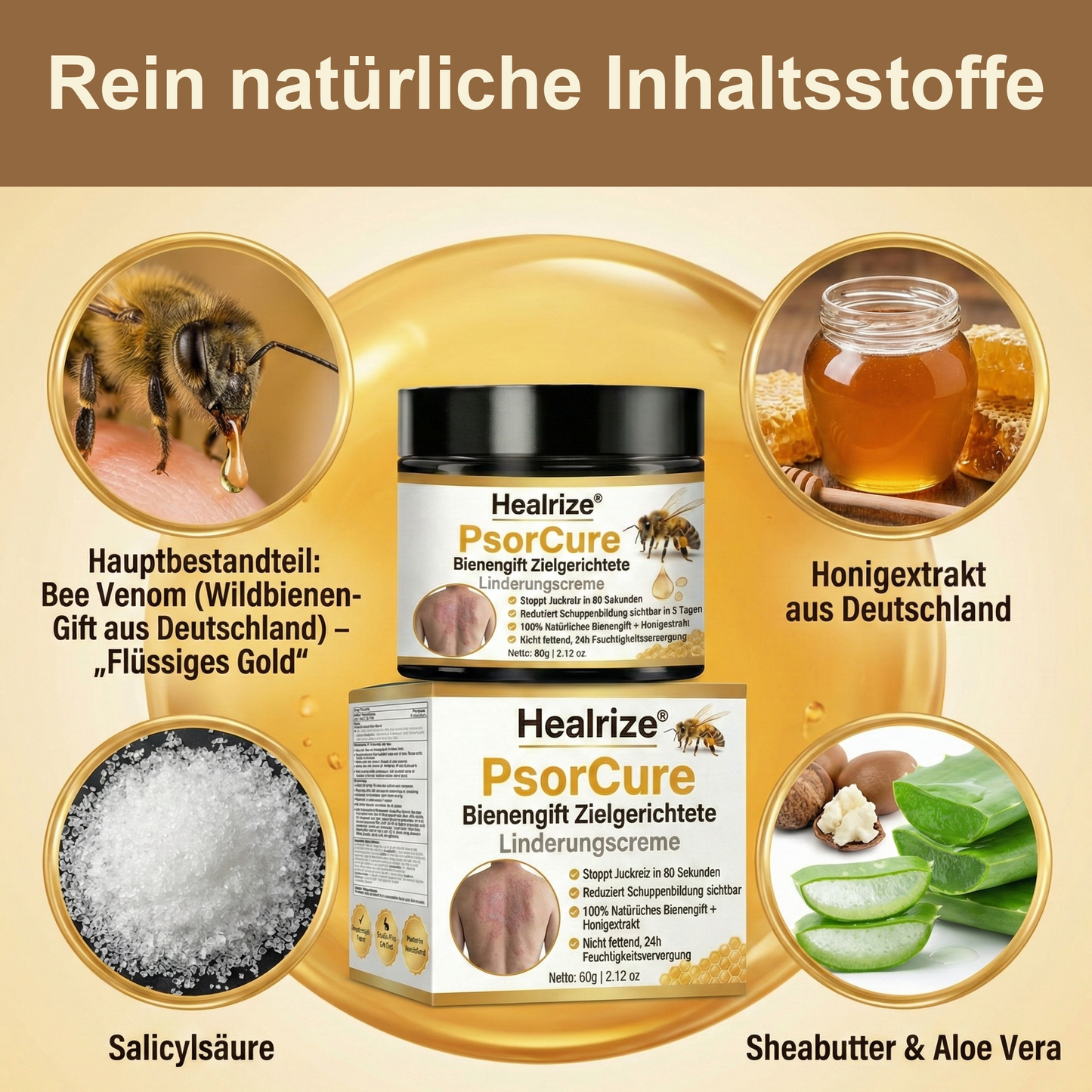 👨‍⚕️ 𝙈ä𝙧𝙯-𝘼𝙣𝙜𝙚𝙗𝙤𝙩  | Healrize® PsorCure Bienengift Zielgerichtete Linderungscreme✨