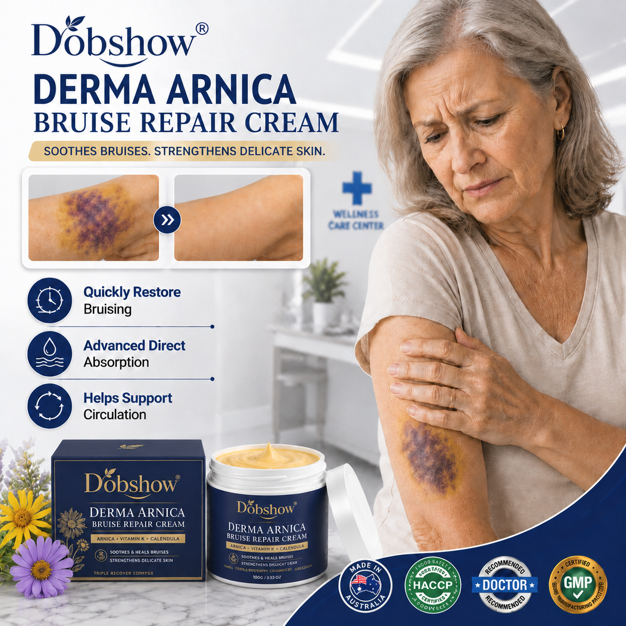 ✨ 71K+ Sold❤️  |Dobshow® Derma Arnica Bruise Repair Cream